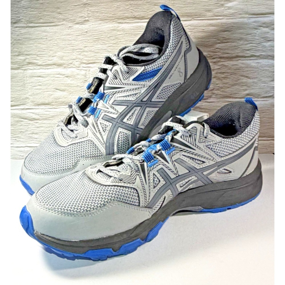 ASICS Gel Venture 8 Mens Size 9-Gray Blue Trail Running Shoes Sneakers-1011A824